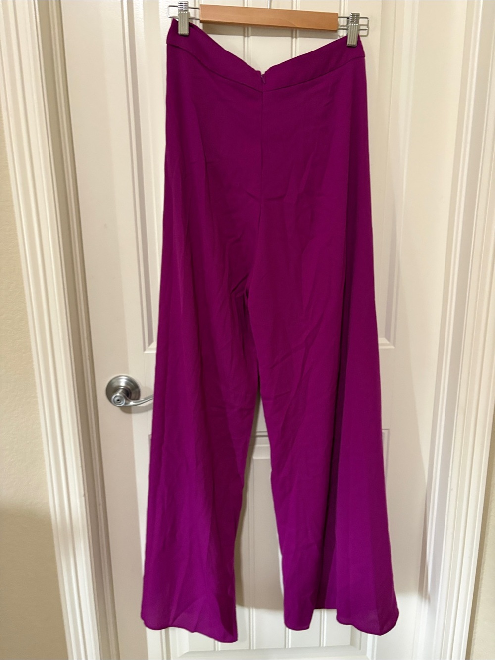 NWT Lulus Women's Wide-Leg Pants in Magenta Pink/Purple - Picture 8 of 12